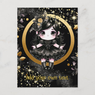 POSTCARD Goth Girls Kawaii Chibi Cute Anpassning Vykort