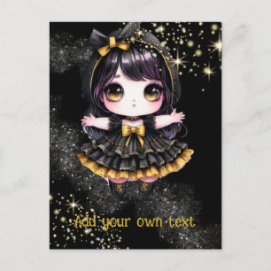 POSTCARD Goth Girls Kawaii Chibi Cute Anpassning Vykort