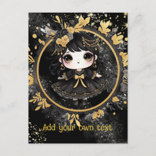 POSTCARD Goth Girls Kawaii Chibi Cute Anpassning Vykort