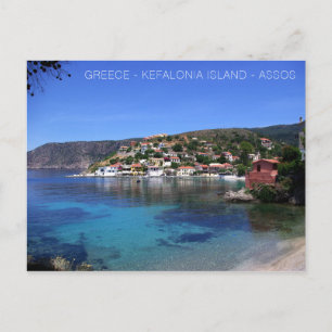 POSTCARD - GREKLAND KEFALONIA ASSOS VILLAGE AT SET VYKORT