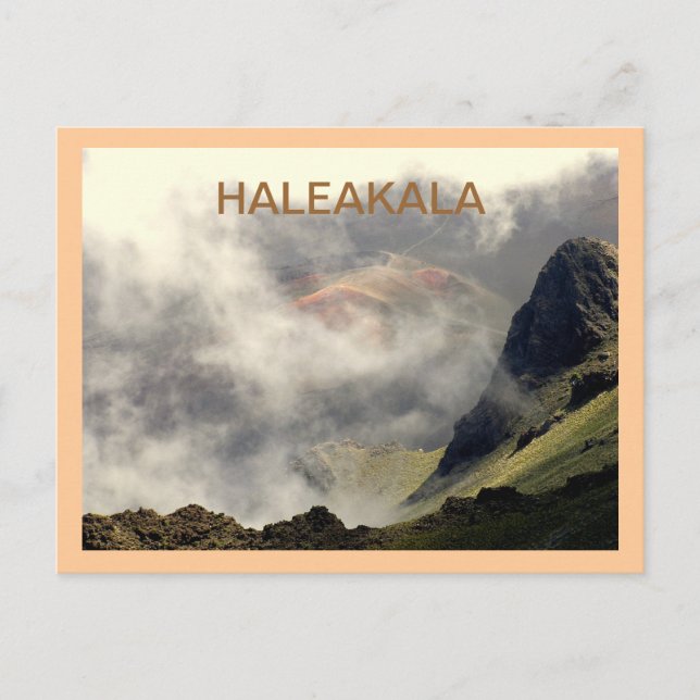 POSTCARD, "HALEAKALA STIGNING UPP GENOM NEDLÄGGNIN VYKORT (Framsida)
