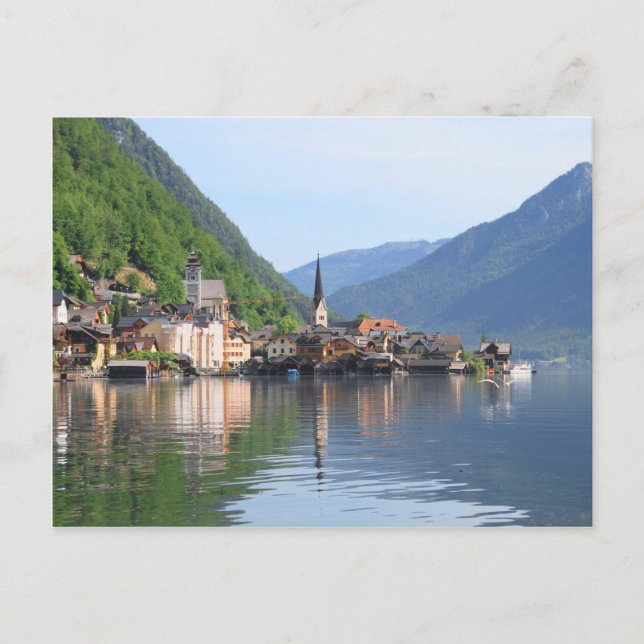 Postcard - Hallstatt City och sjö, Österrike Vykort (Framsida)