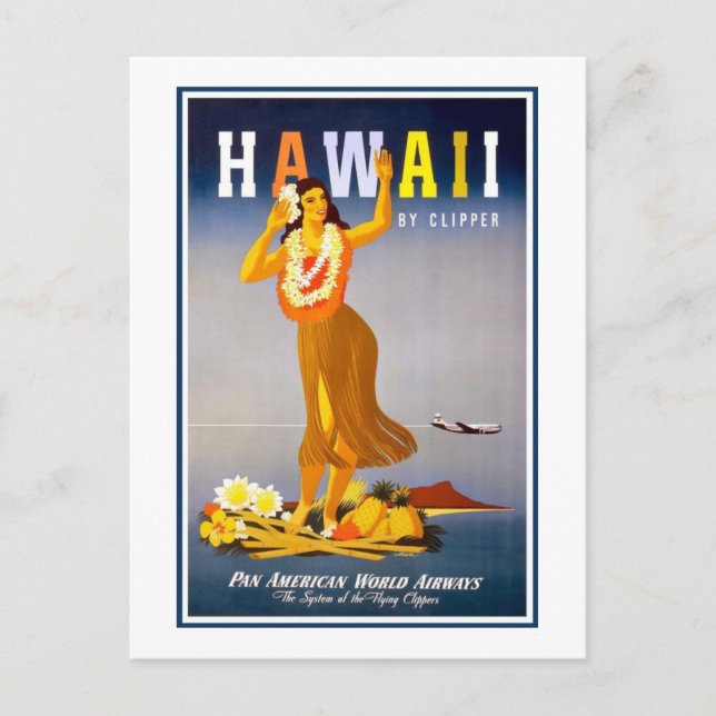 Postcard-Hawaii-Vintage Vykort (Framsida)