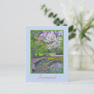POSTCARD, INNISWOOD GARDEN/"VÅR SERENITY" VYKORT