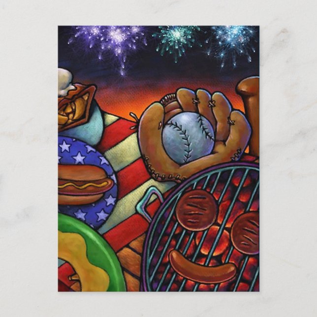 POSTCARD INVITATION Sommarstöld 4:e Juldatorn Inbjudan Vykort (Framsida)