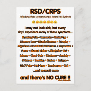 POSTCARD.. Jag kanske inte ser sjuk ut...RSD/CRPS Vykort