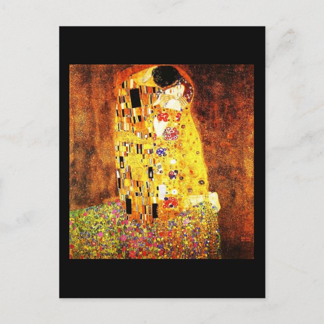 Postcard-Kärlek Art-Klimt-Kiss Vykort (Framsida)