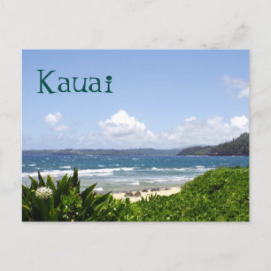 POSTCARD, KAUAI/VÅGAR ROLLING IN TO SHORING VYKORT