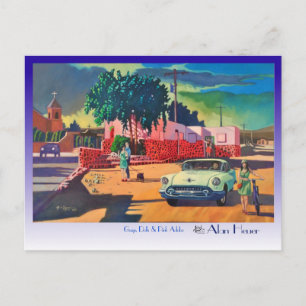 POSTCARD Killar, Dolls and Rosa Adobe av Alan Heue Vykort