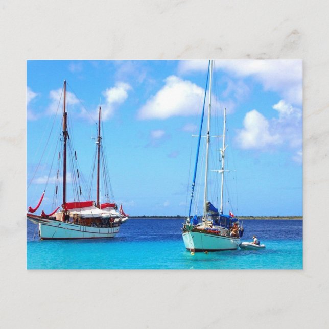Postcard Kralendijk Bay Bonaire Vykort (Framsida)