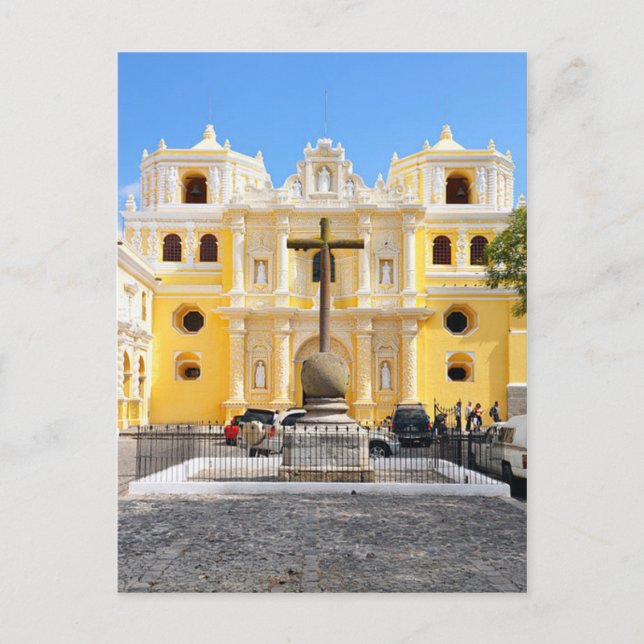 Postcard La Merced Church, Antigua, Guatemala Vykort (Framsida)