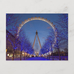 Postcard London Öga Blue Twilight, London UK Vykort