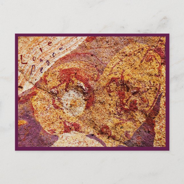 Postcard Love and Peace "Earth-Design" Vykort (Framsida)