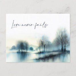 Postcard "Love never fails" Vykort