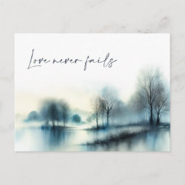 Postcard "Love never fails" Vykort