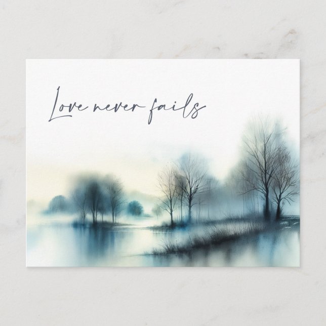 Postcard "Love never fails" Vykort (Framsida)