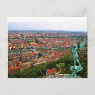 Postcard Lyon från Fourviére, Frankrike Vykort
