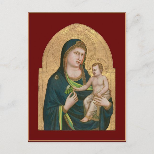 POSTCARD: MADONNA & CHILD : GIOTTO: 1337 HELG VYKORT (Framsida)