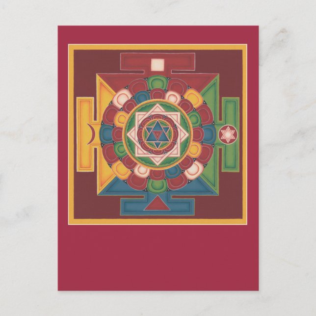 POSTCARD Mandala för 5 Inslag Vykort (Framsida)