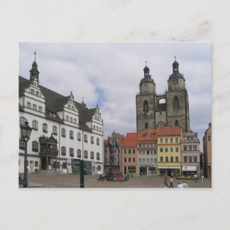 Postcard Marketplace i Wittenberg, Tyskland Vykort
