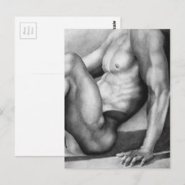 Postcard Masculine Art Male-nude Bodybuilding der Vykort