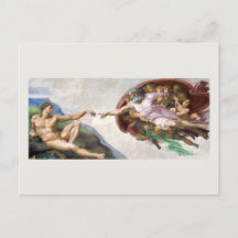 POSTCARD: MICHELANGELO:SKAPANDET AV ADAM