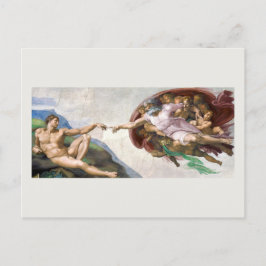 POSTCARD: MICHELANGELO:SKAPANDET AV ADAM VYKORT