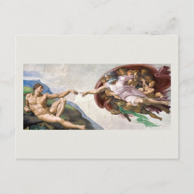 POSTCARD: MICHELANGELO:SKAPANDET AV ADAM VYKORT (Framsida)
