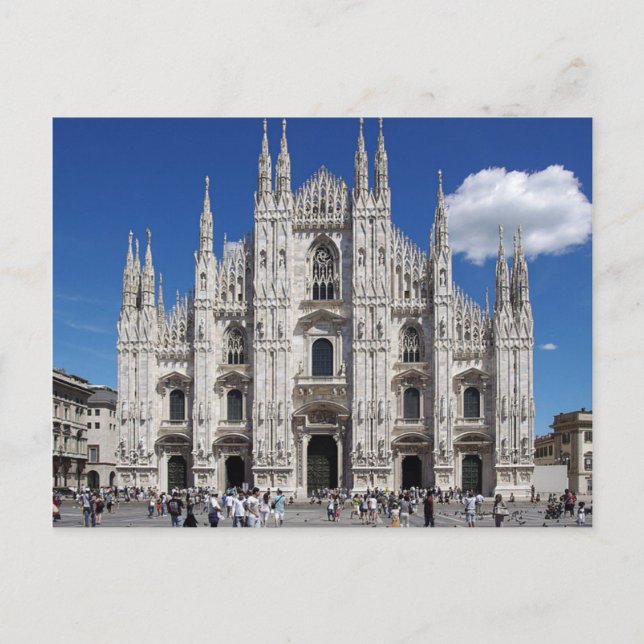 Postcard Milan Cathedral, Piazza Duomo, Italien Vykort (Framsida)