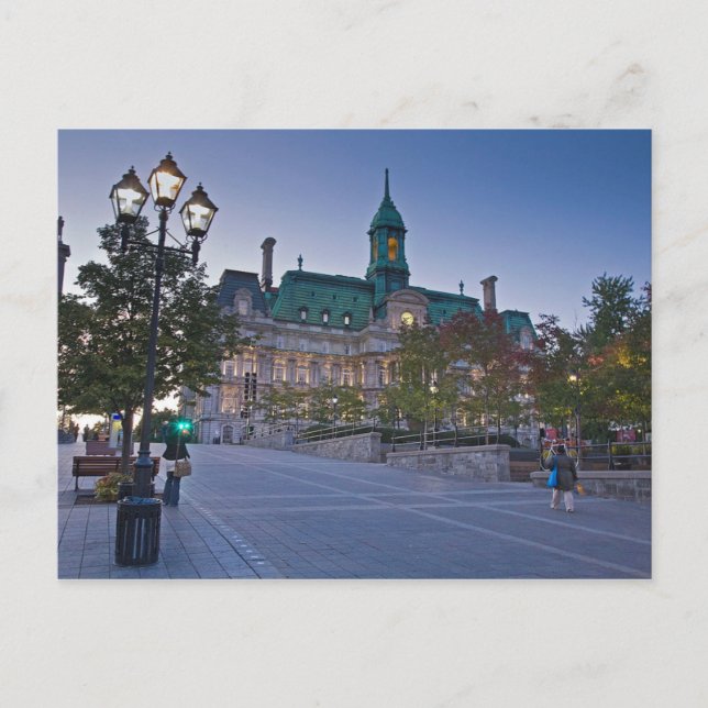 Postcard Montreal (Kanada) Town Hall Vykort (Framsida)