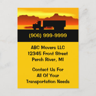 Postcard Moving Truck Movers Transport Business PC Vykort