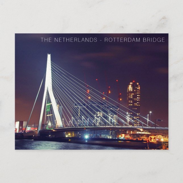 POSTCARD - NEDERLÄNDERNA ROTTERDAM BRIDGE VYKORT (Framsida)