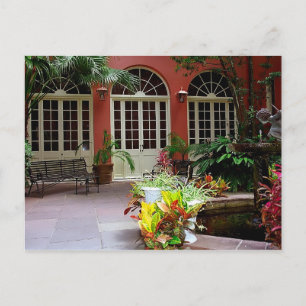 Postcard New Orleans, Fransk Quarter Courtyard USA Vykort