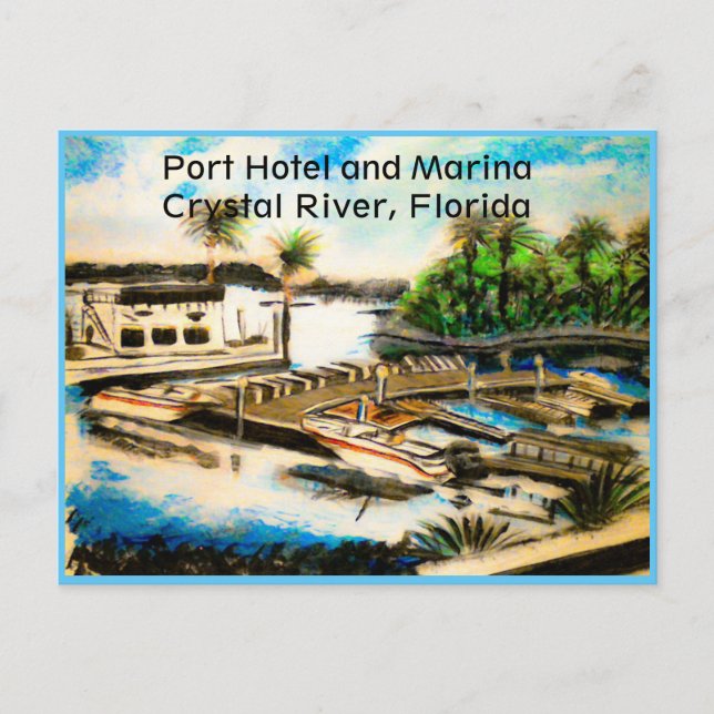 Postcard of Port Hotel Crystal River, Fl Vykort (Framsida)