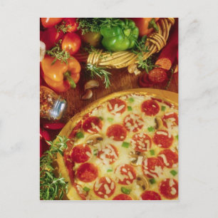 POSTCARD PEPPERONI PIZZA VYKORT