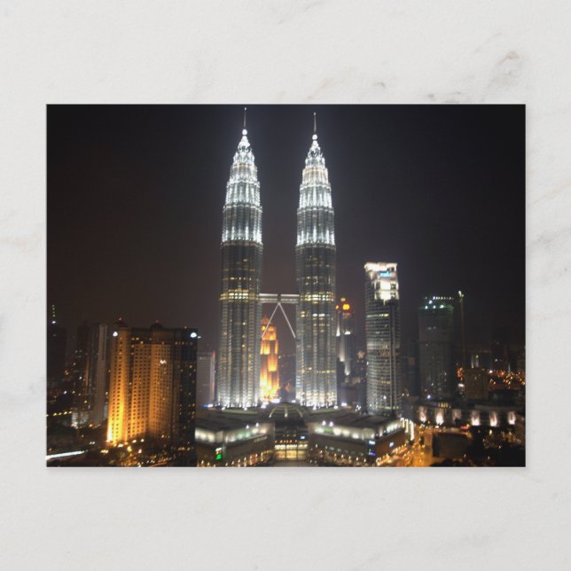 Postcard Petronas Torn, Kuala Lumpur, Malaysia Vykort (Framsida)