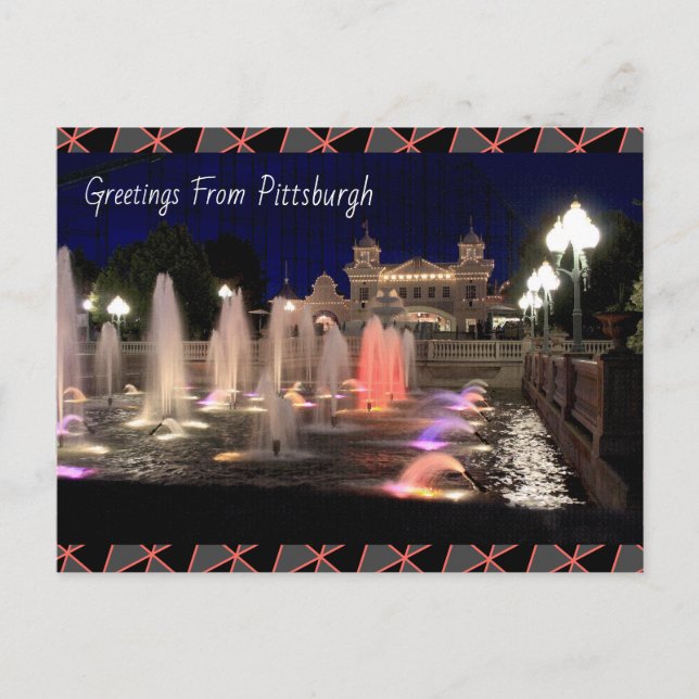 Postcard-Pittsburgh-Amusement Park Vykort (Framsida)