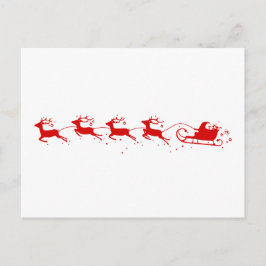 Postcard Reindeers and Santa Claus Helg Vykort