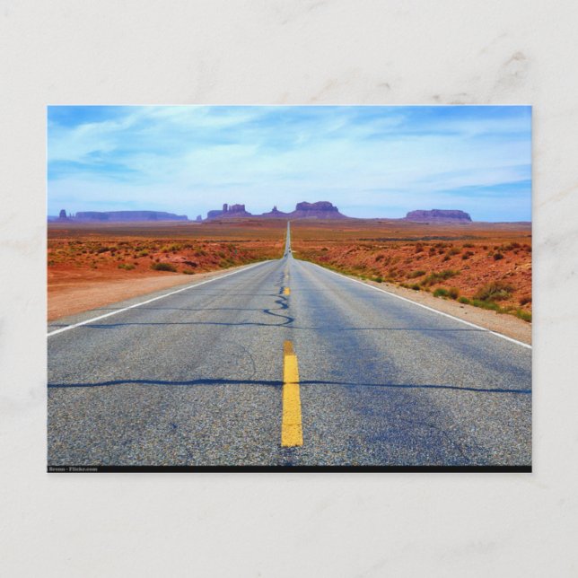 Postcard Road to Monument Valley, Utah, USA Vykort (Framsida)