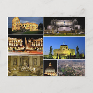 Postcard Rome Monuments, Italy Vykort