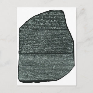 Postcard Rosetta Stone Ancient Egyptian hieroglyph Vykort