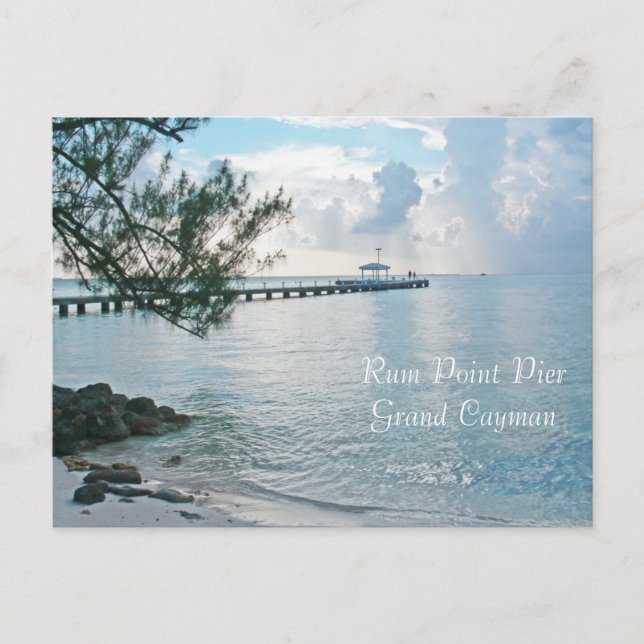 POSTCARD, "RUM POINT PIER, GRAND CAYMAN" VYKORT (Framsida)