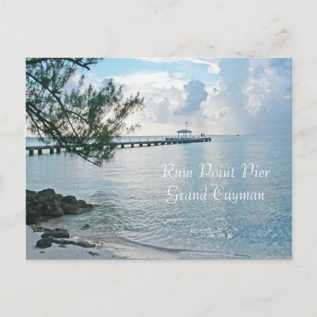 POSTCARD, "RUM POINT PIER, GRAND CAYMAN" VYKORT (Framsida)