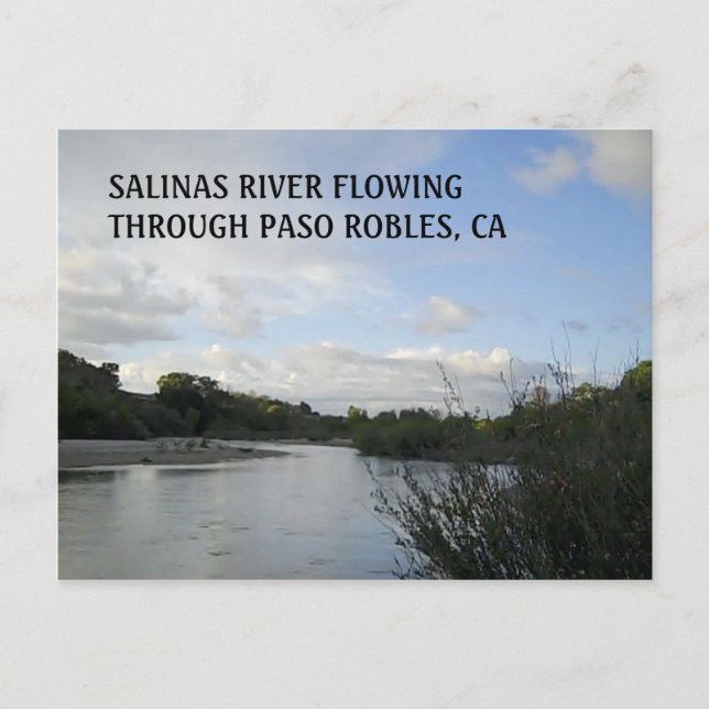 POSTCARD: Salinasfloden Flowing in Paso Robles Vykort (Framsida)