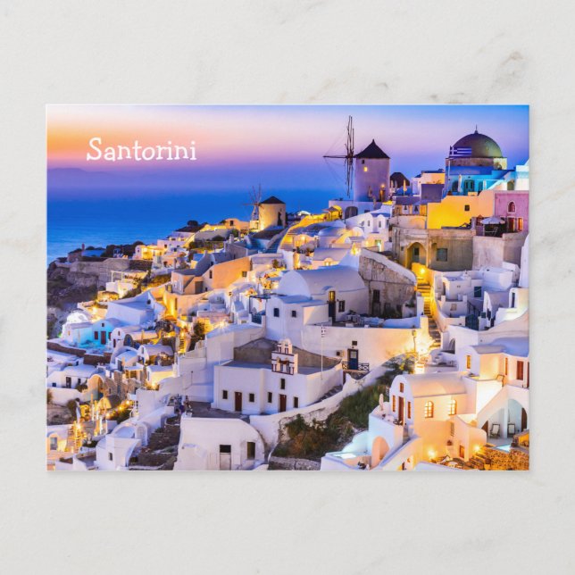 Postcard Santorini Grekland Vykort (Framsida)