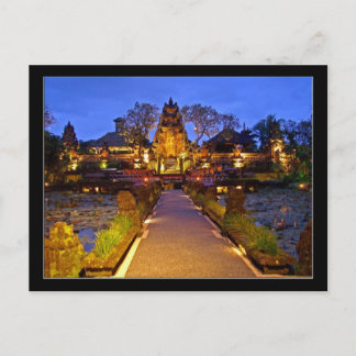 Postcard Saraswati Temple, Ubud Bali Indonesia Vykort