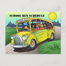 POSTCARD SCHOOL BUSS ROUTE SCHEDULE PARENT REMINEN VYKORT