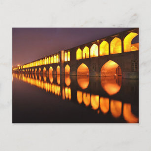 Postcard Siosepol (Bridge of 33 Arch) Isfahan Iran Vykort
