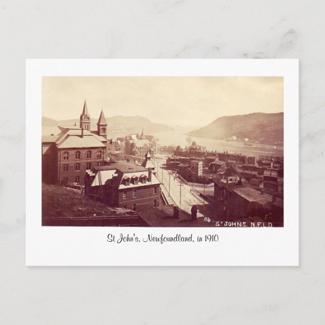 Postcard, St John's, Newfoundland, 1910 Vykort (Framsida)