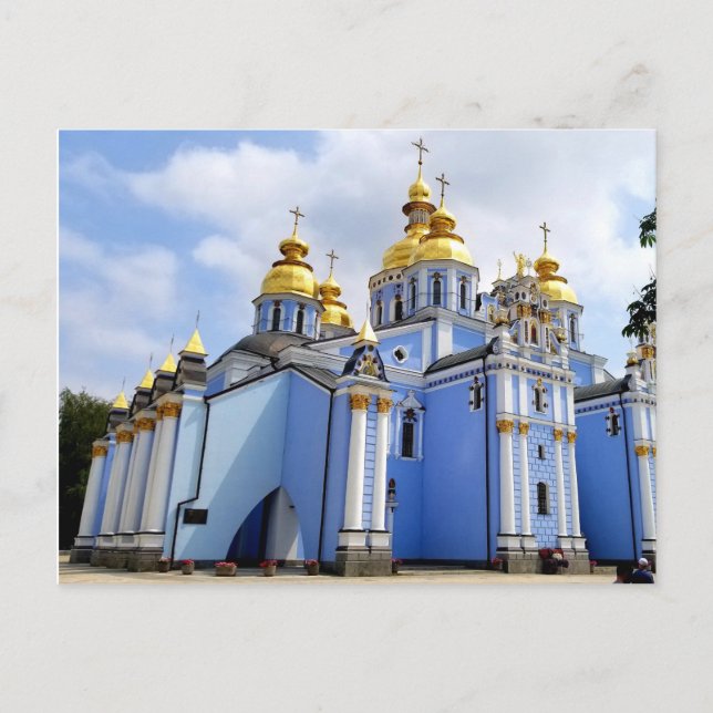 Postcard St. Michael's Church, Kiev, Ukraina Vykort (Framsida)